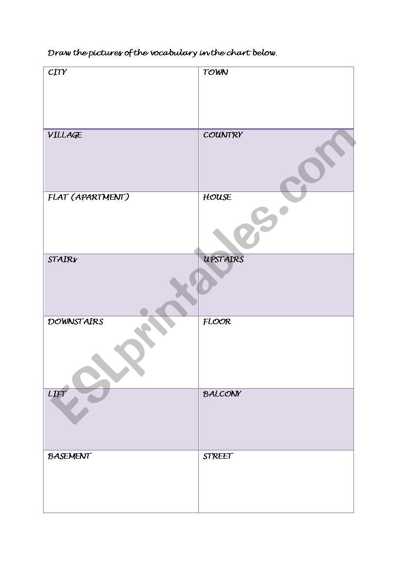 where do you live? worksheet
