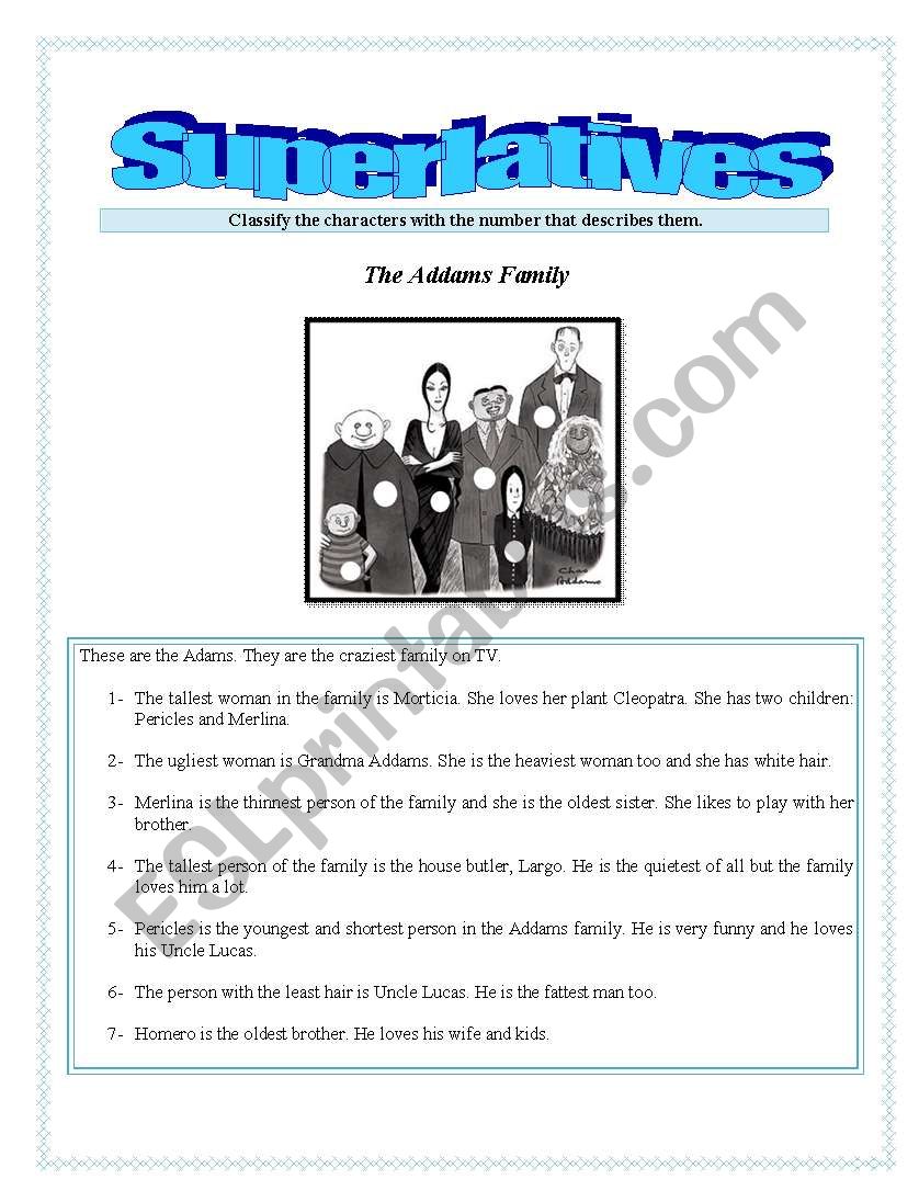 The Addams worksheet