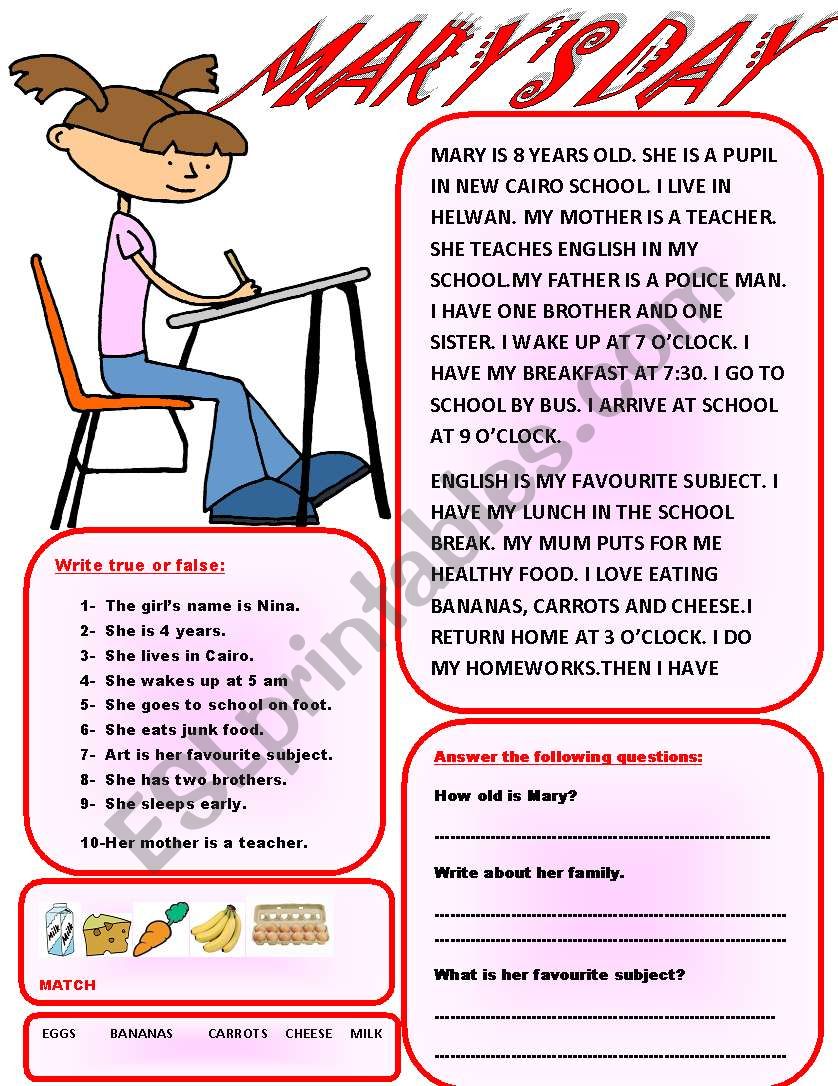 MARAYÂ´S DAY worksheet