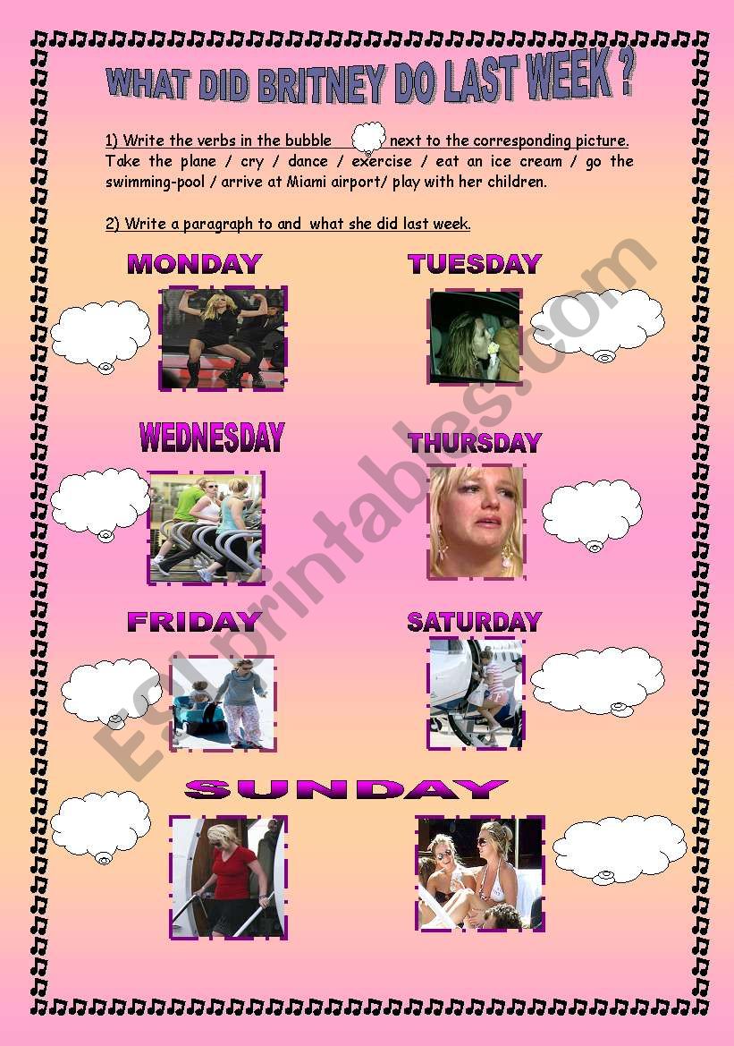 WHAT DID BRITNEY DO LAST WEEK?