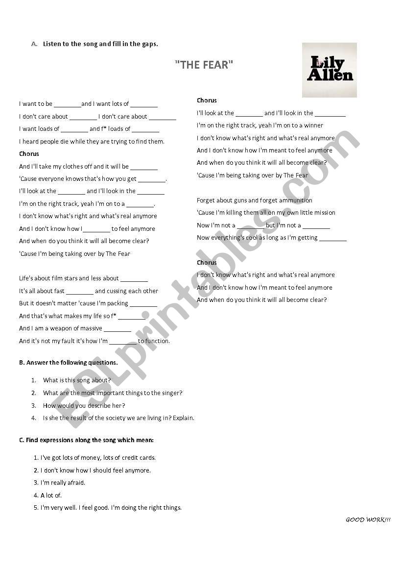 consumerism worksheet