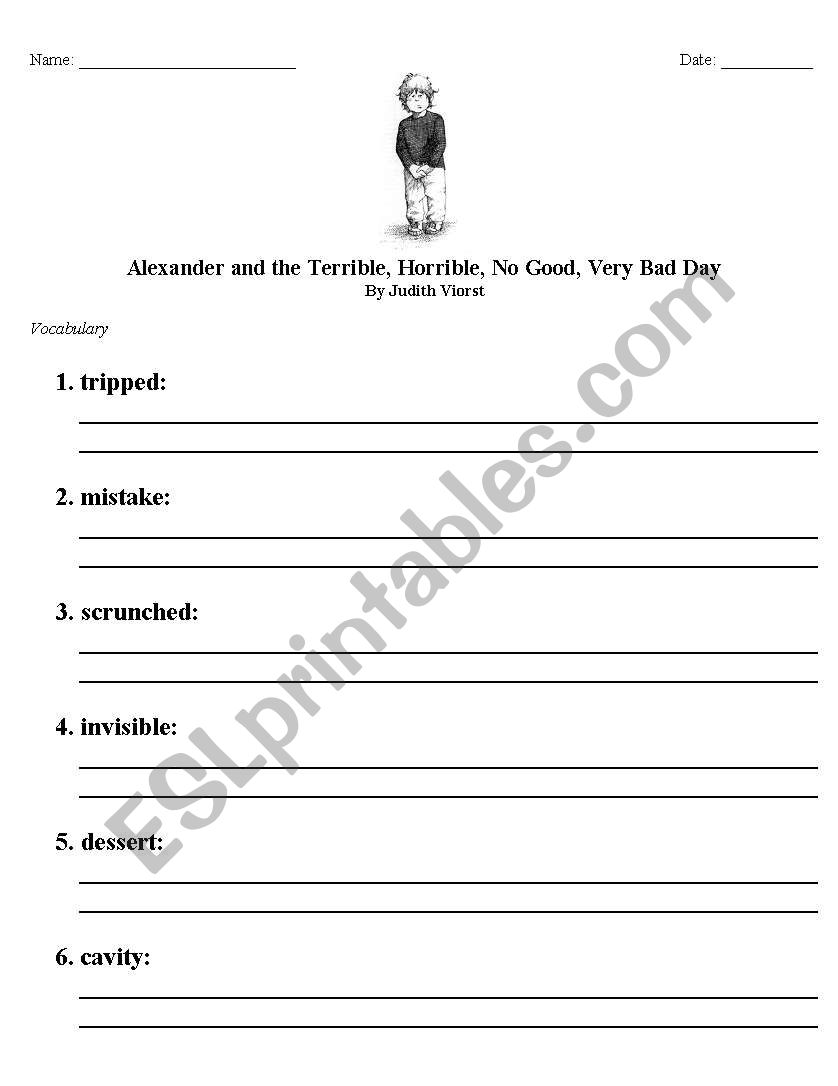 Alexander worksheet