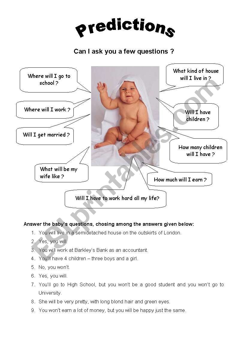 Making predictions worksheet