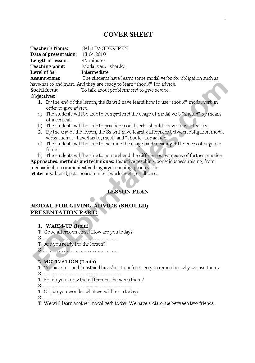 grammar lesson plan worksheet