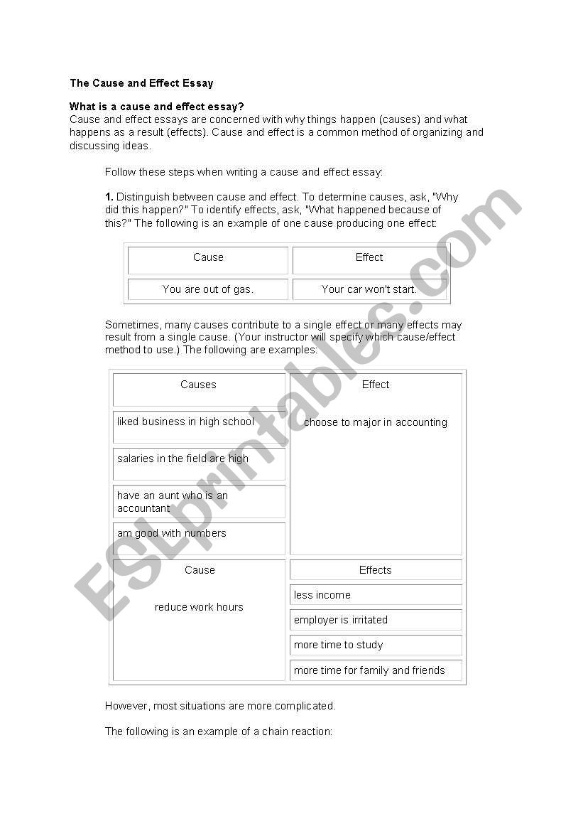 essay writing worksheet