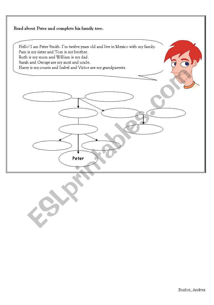 My Family worksheet