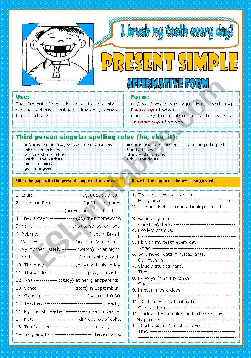 Present Simple - Affirmative form