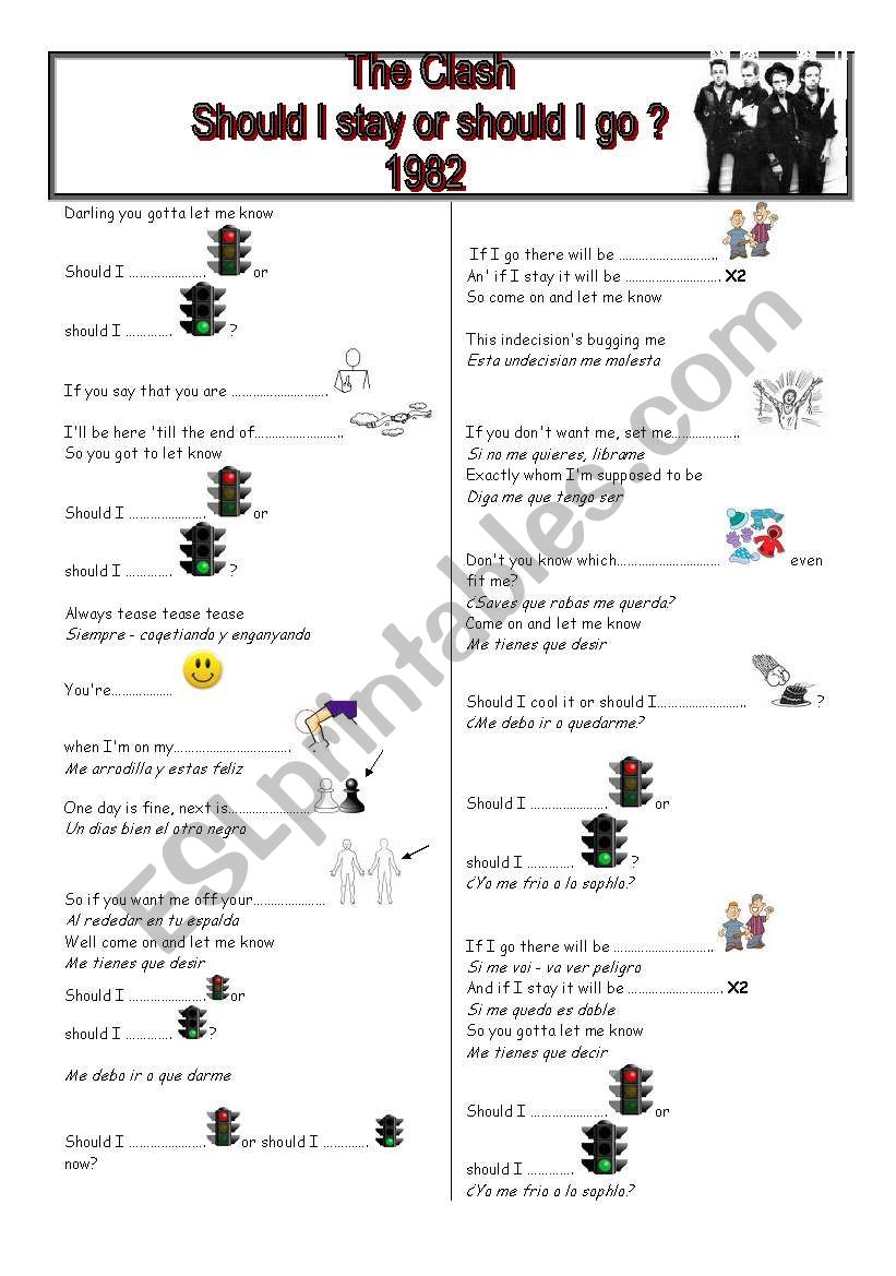 Song Should I Stay - The Clash