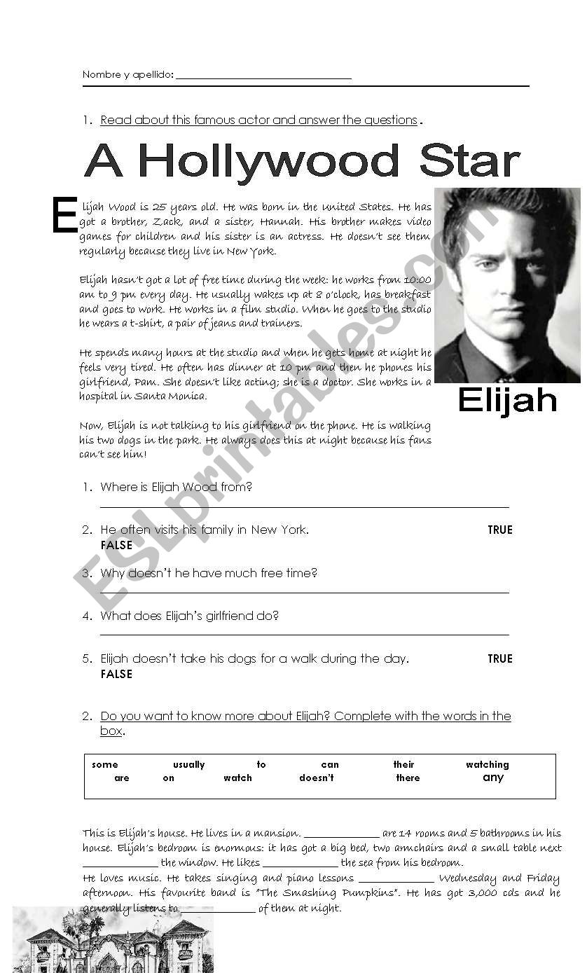 Simple Present Tense Test worksheet