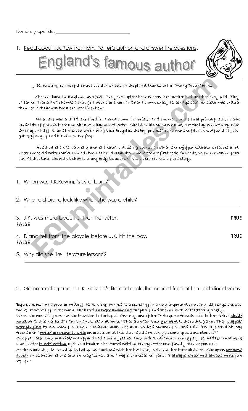 Simple Past Tense Test worksheet