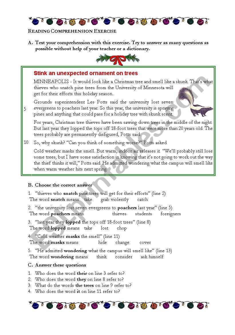Christmas related RC with exercise