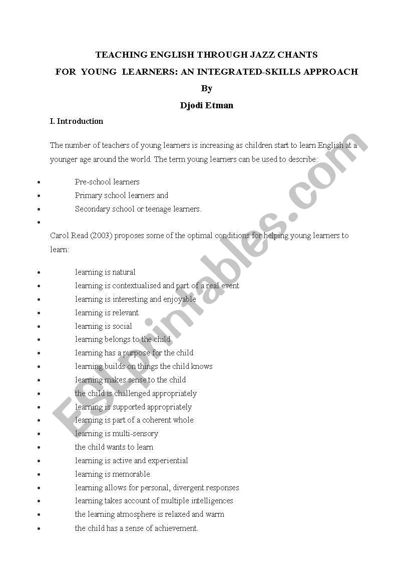 teaching-english-for-young-learner-esl-worksheet-by-helfrida