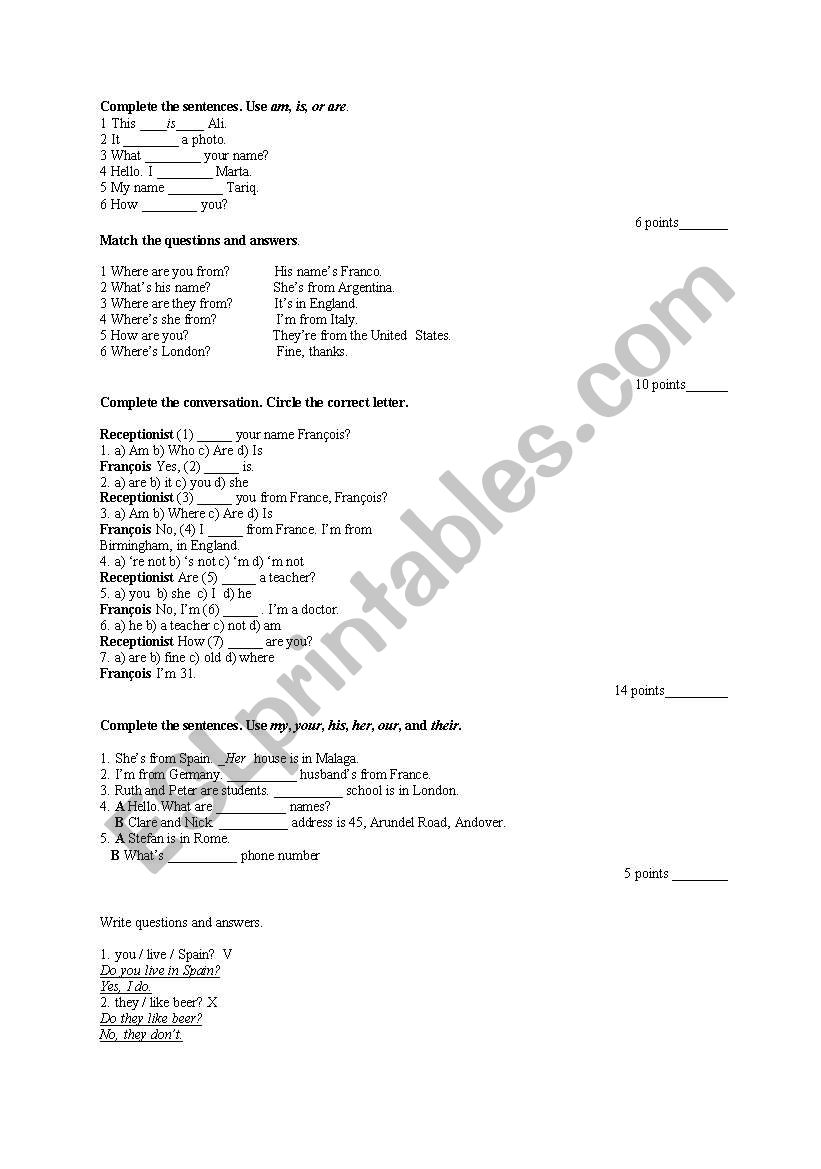 present simple worksheet