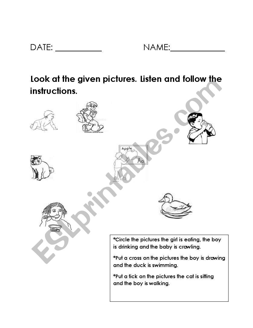 listening activity worksheet