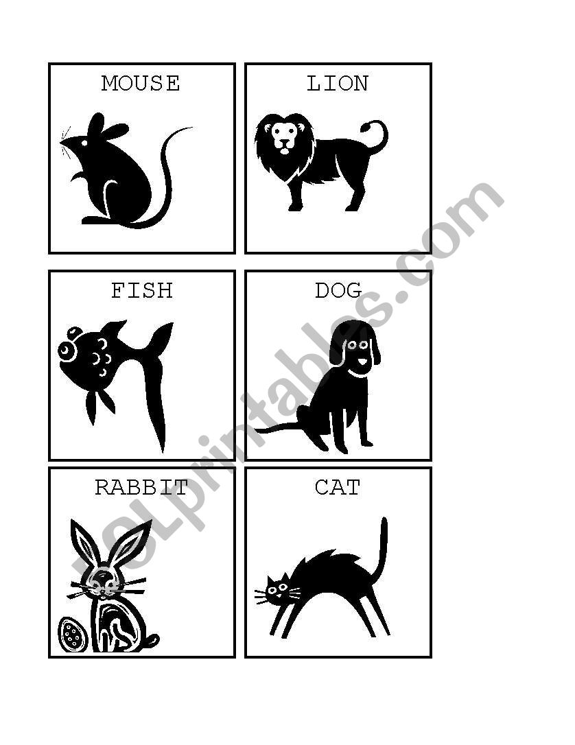 Animals Go Fish worksheet