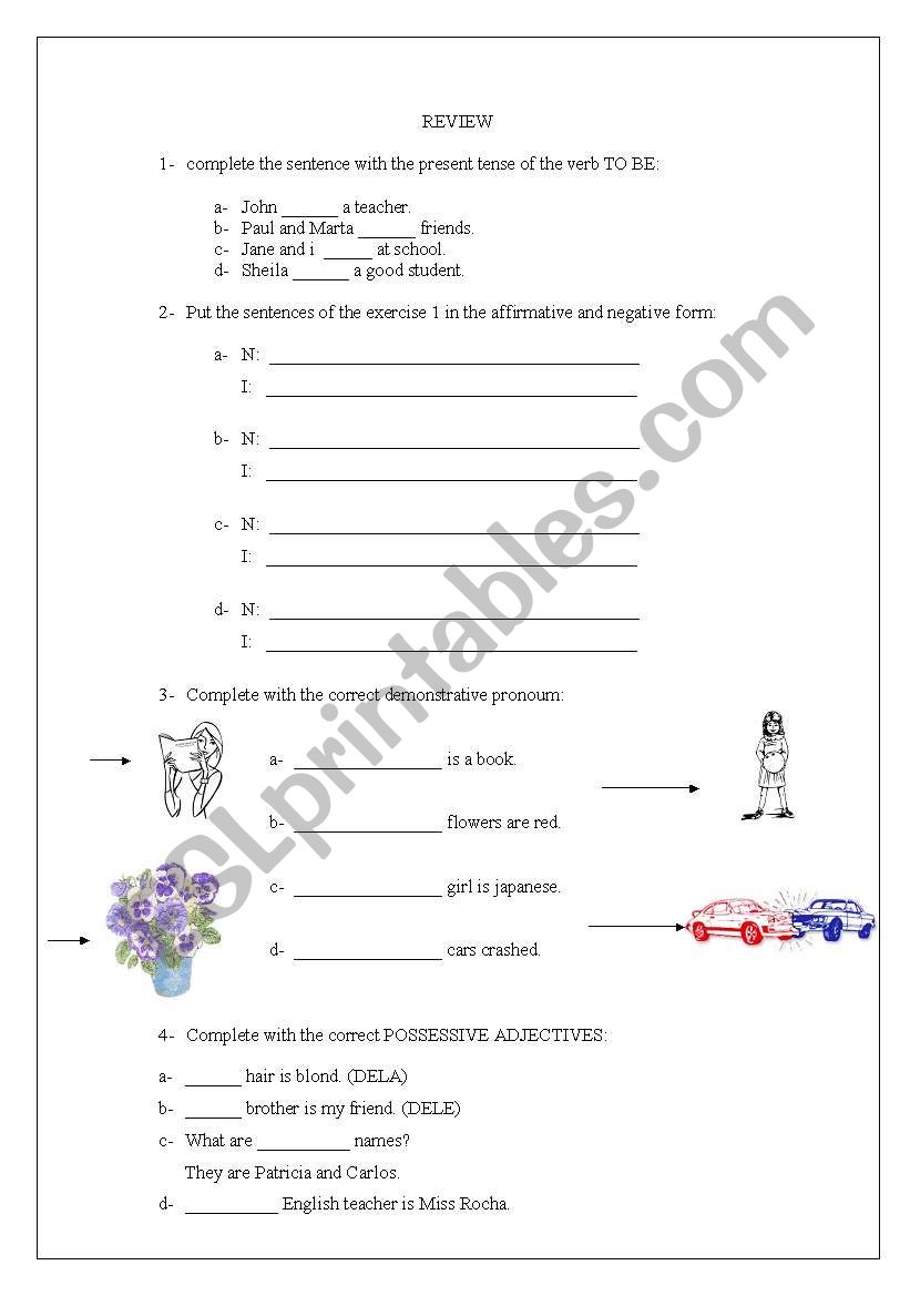 Exercises worksheet