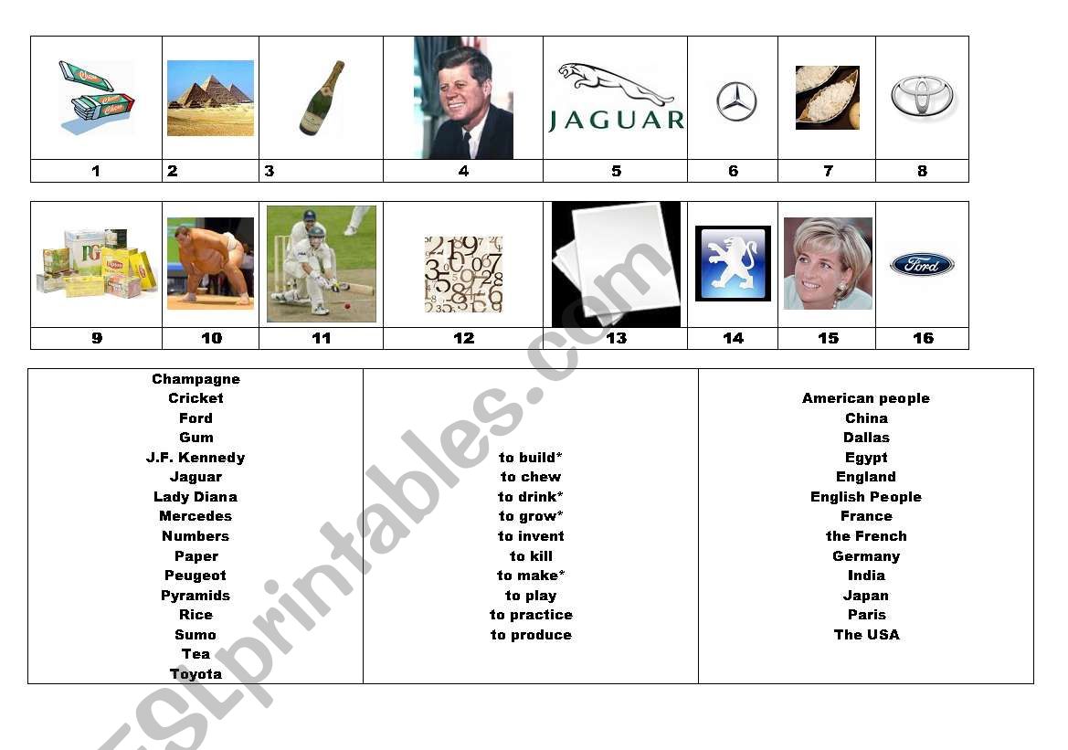 Passive voice cards worksheet