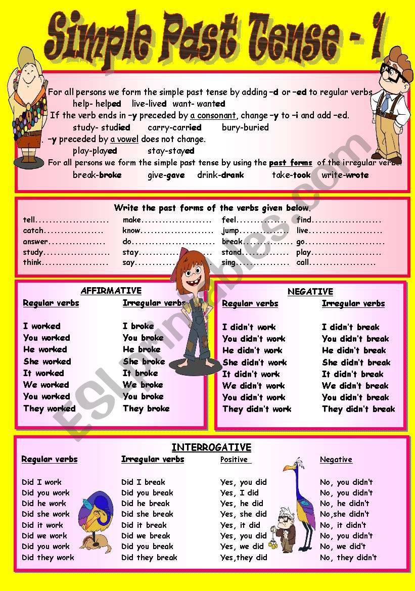 Simple Past Usage worksheet