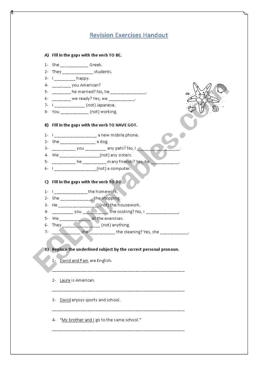 revision worksheet worksheet