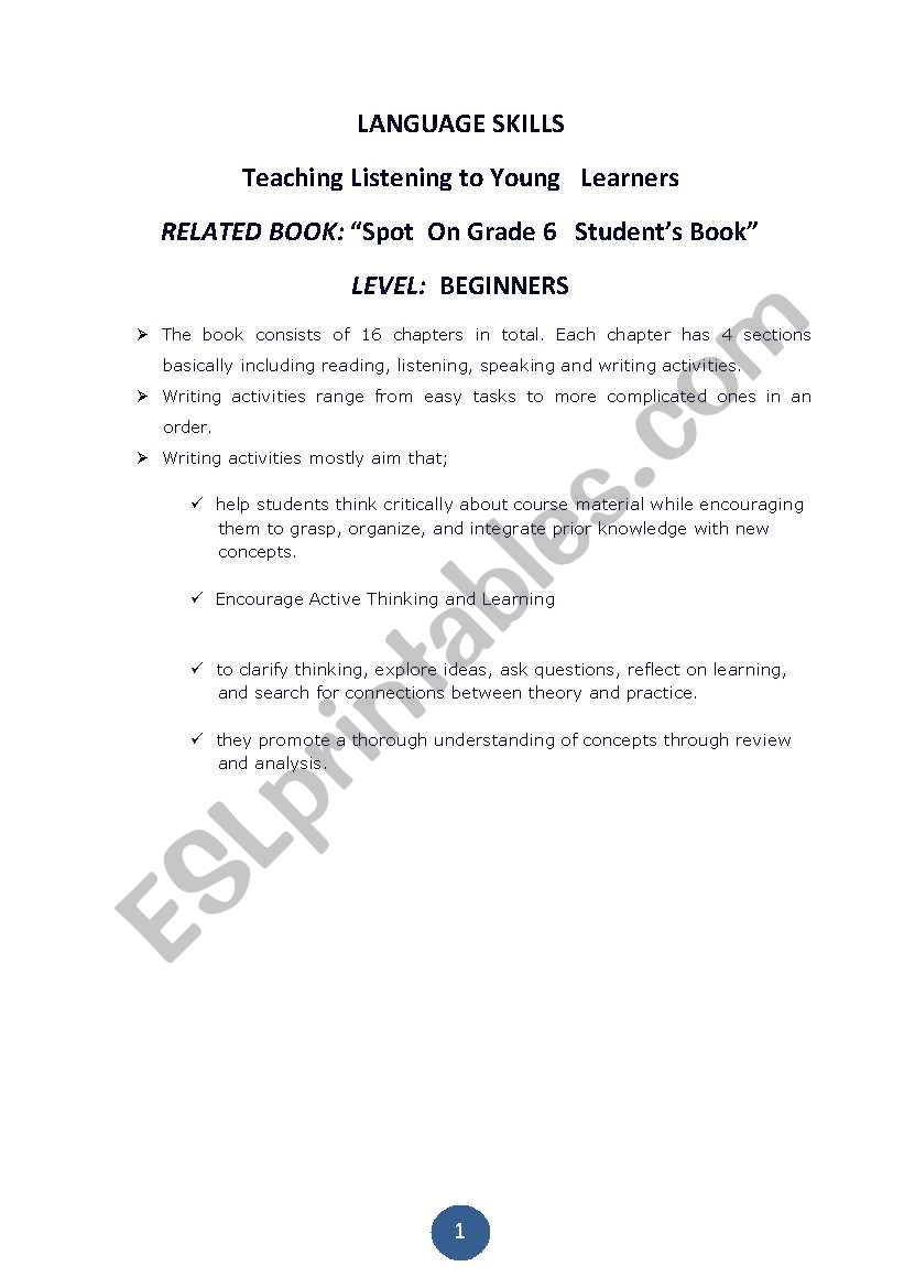 writing activity worksheet