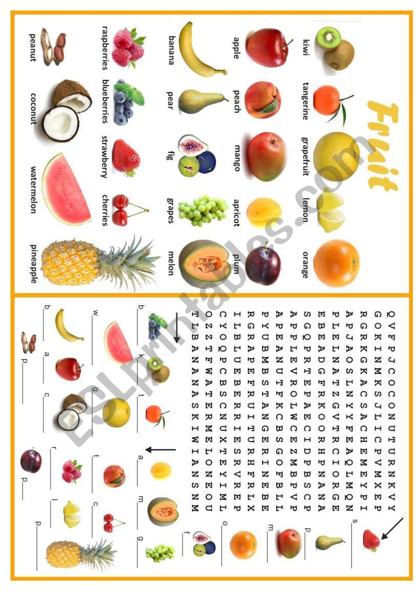 FRUIT 2/3 worksheet