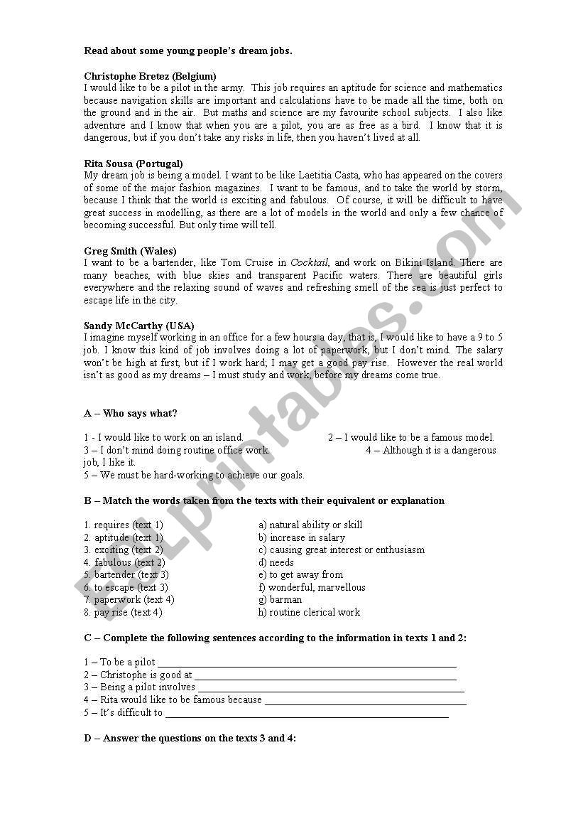 tenses and more worksheet
