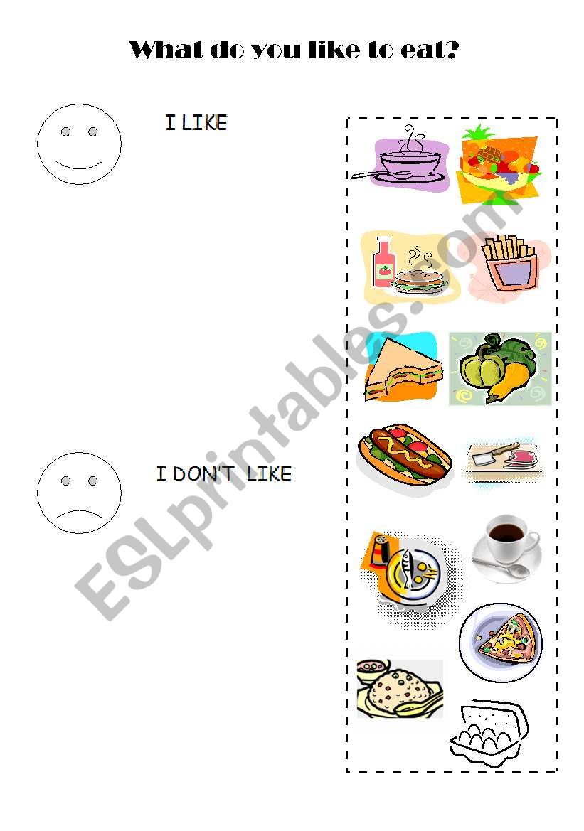 What do you like to eat? worksheet