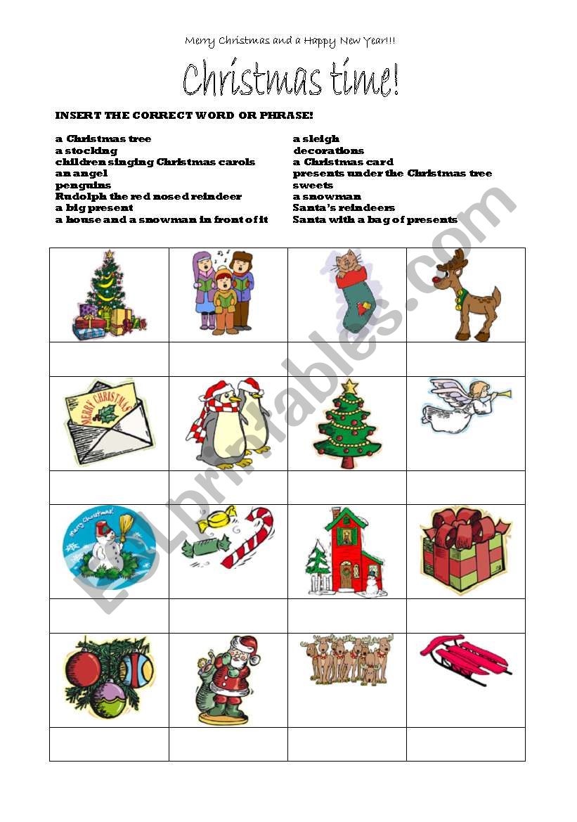 Christmas Time worksheet