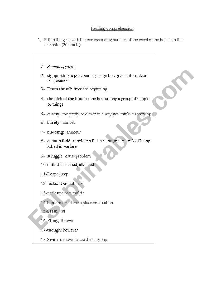 test gerund, infinitives and suffixes