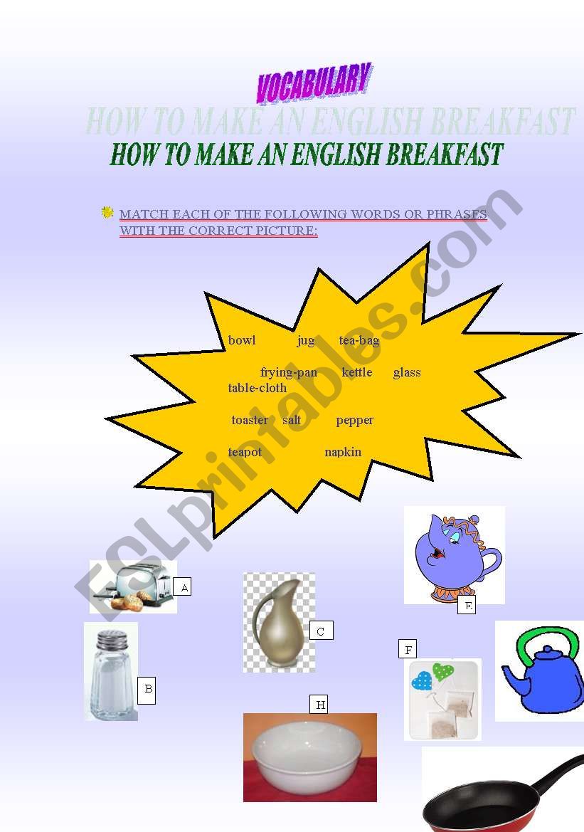 HOW TO MAKE AN ENGLISH BREAKFAST