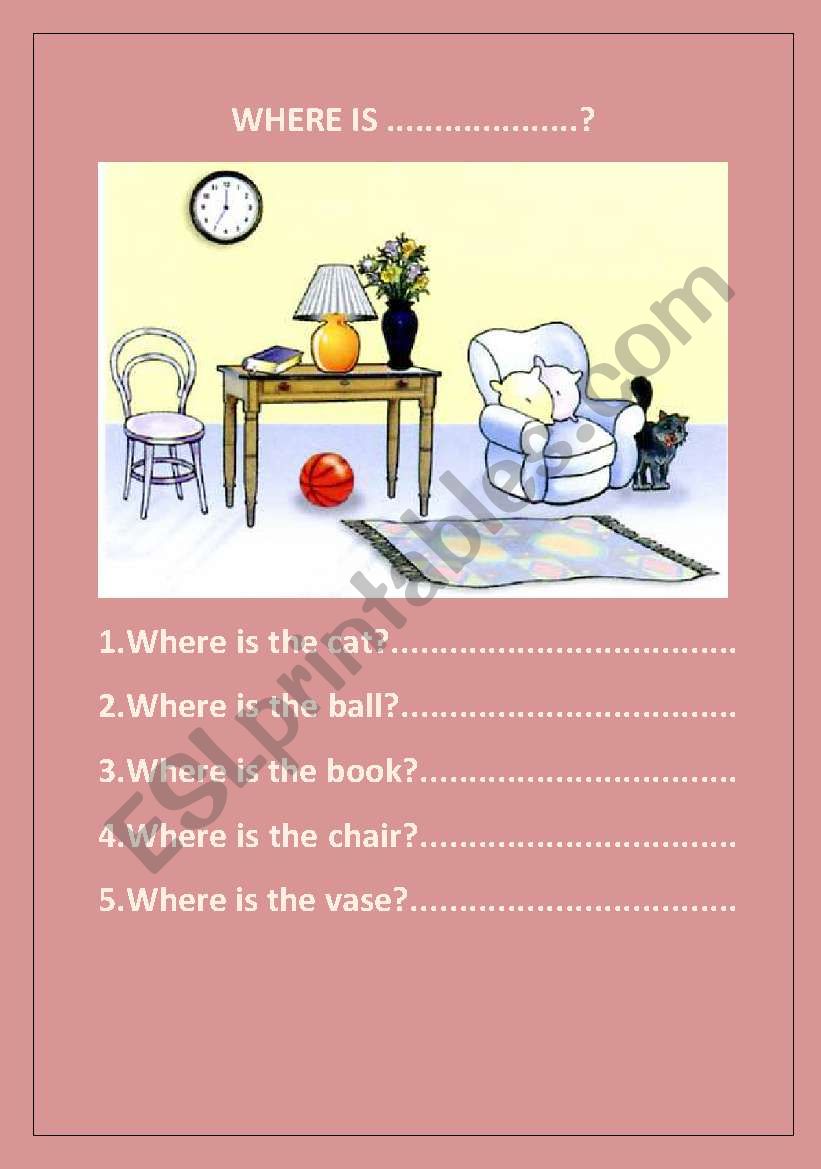 WHERE IS................? worksheet