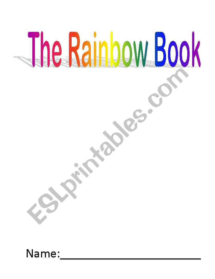 Rainbow book  worksheet