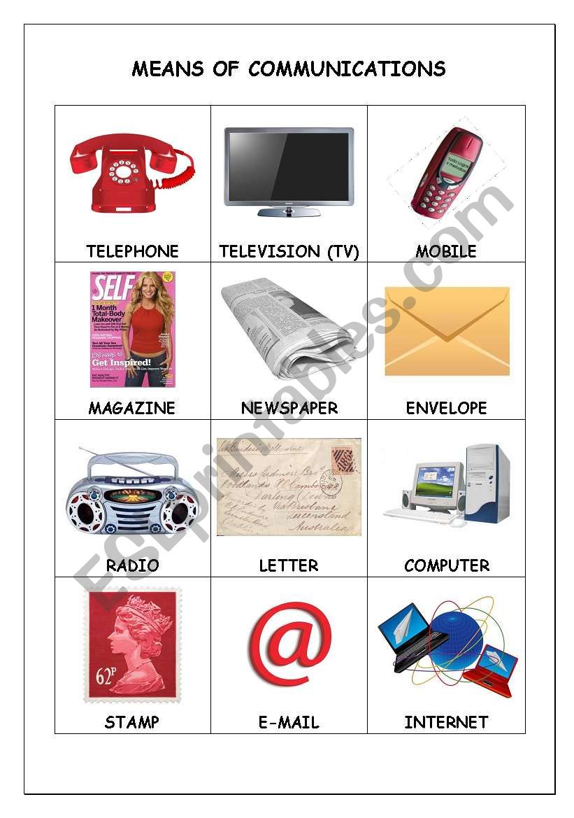 Vocabulary: media worksheet