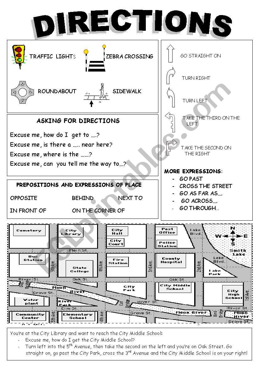 DIRECTIONS worksheet