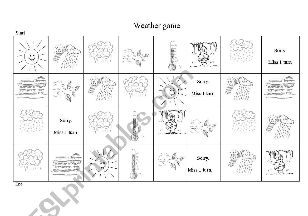 weather game worksheet