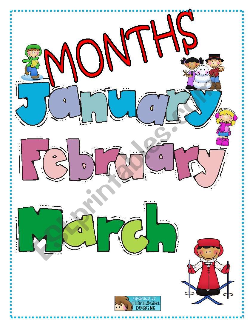 MONTHS FLASHCARD SERIES worksheet