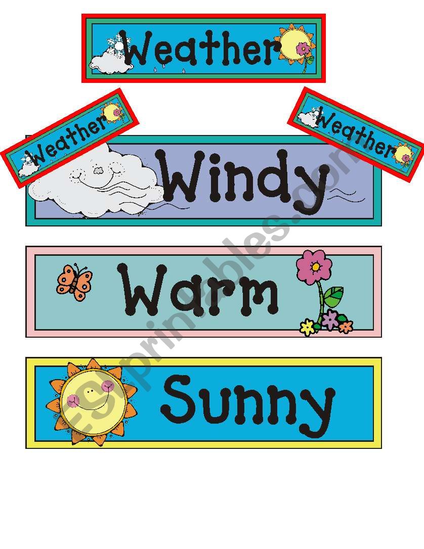 WEATHER CONDITIONS FLASHCARDS worksheet