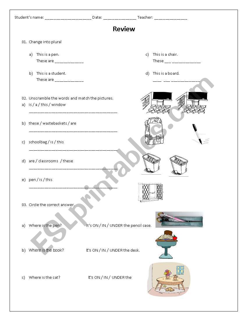 Review worksheet