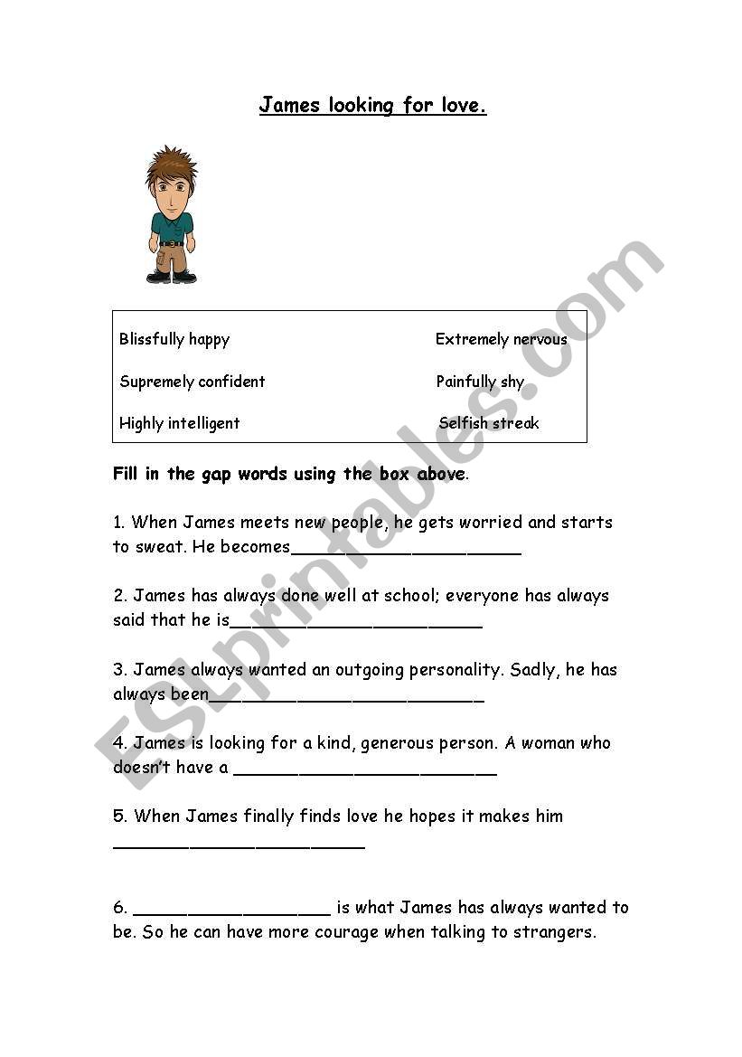 Elementary Gap Fill on Character Collocations