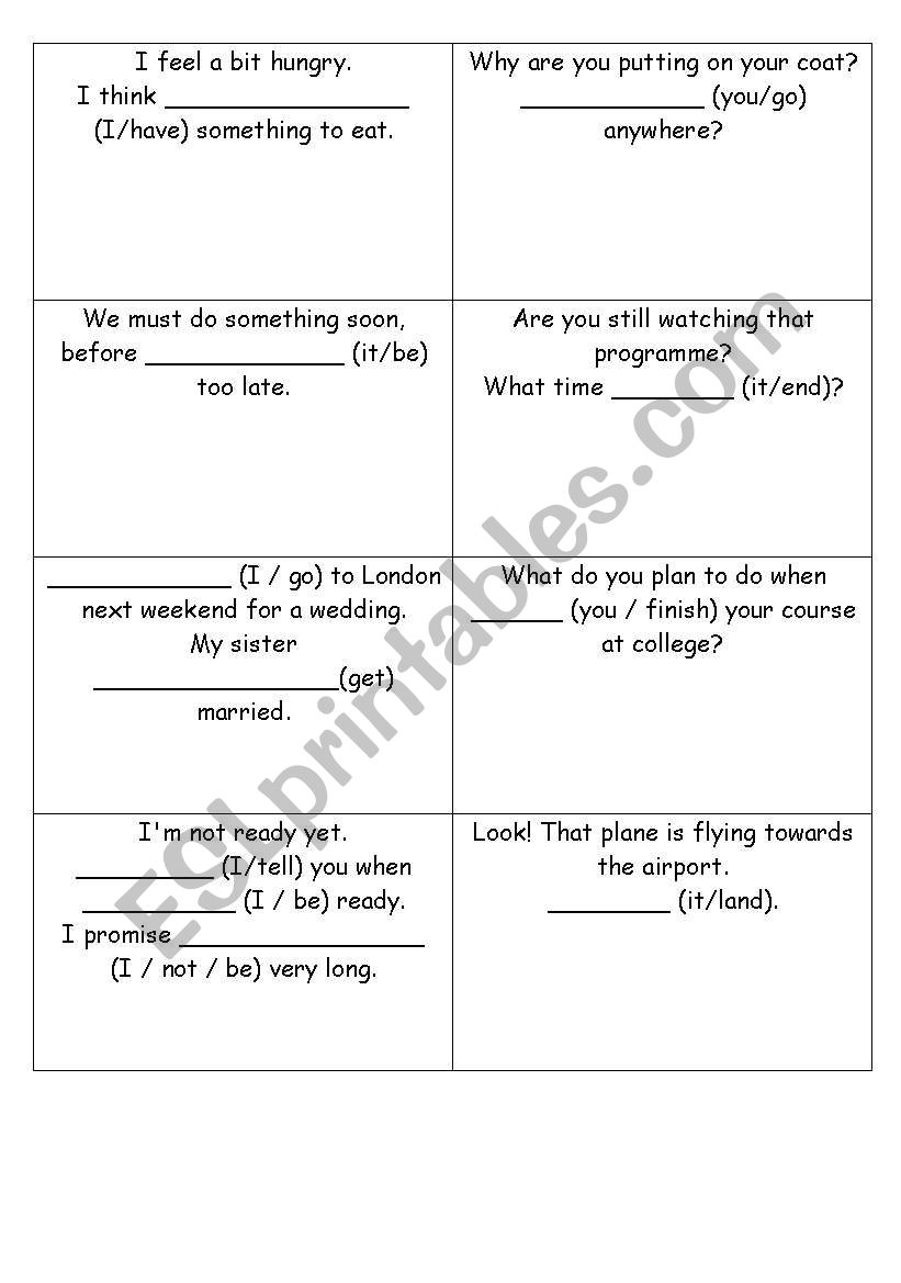 Future worksheet