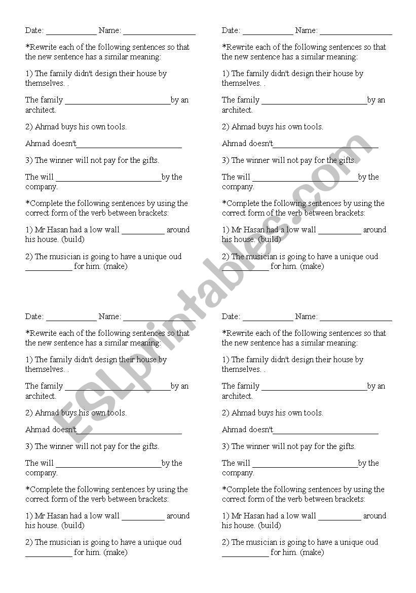 quiz worksheet