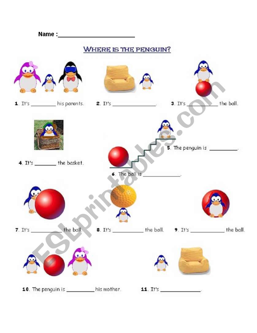 Prepositions of Place - Where is ....