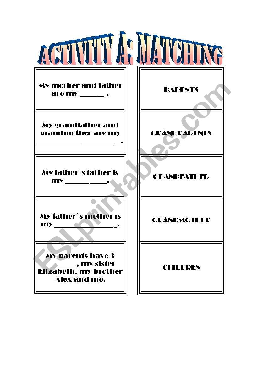 Family Review Activities  worksheet