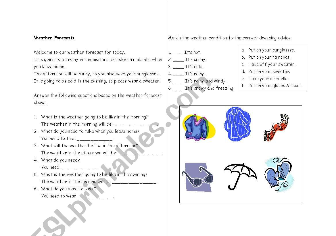 weather worksheet