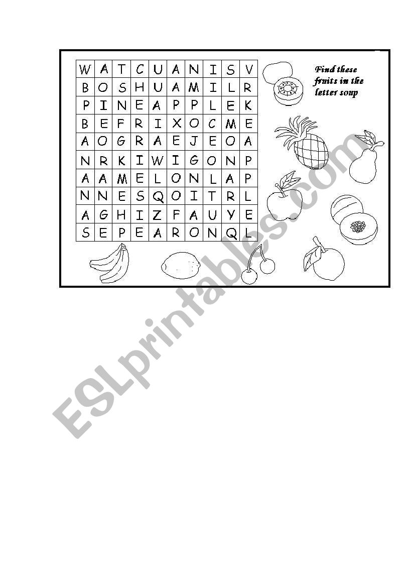 FRUIT SALAD worksheet