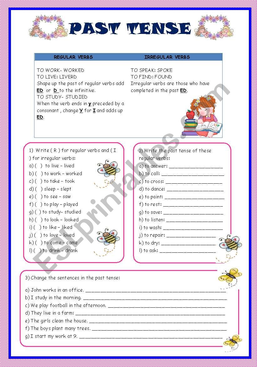 PAST TENSE  worksheet