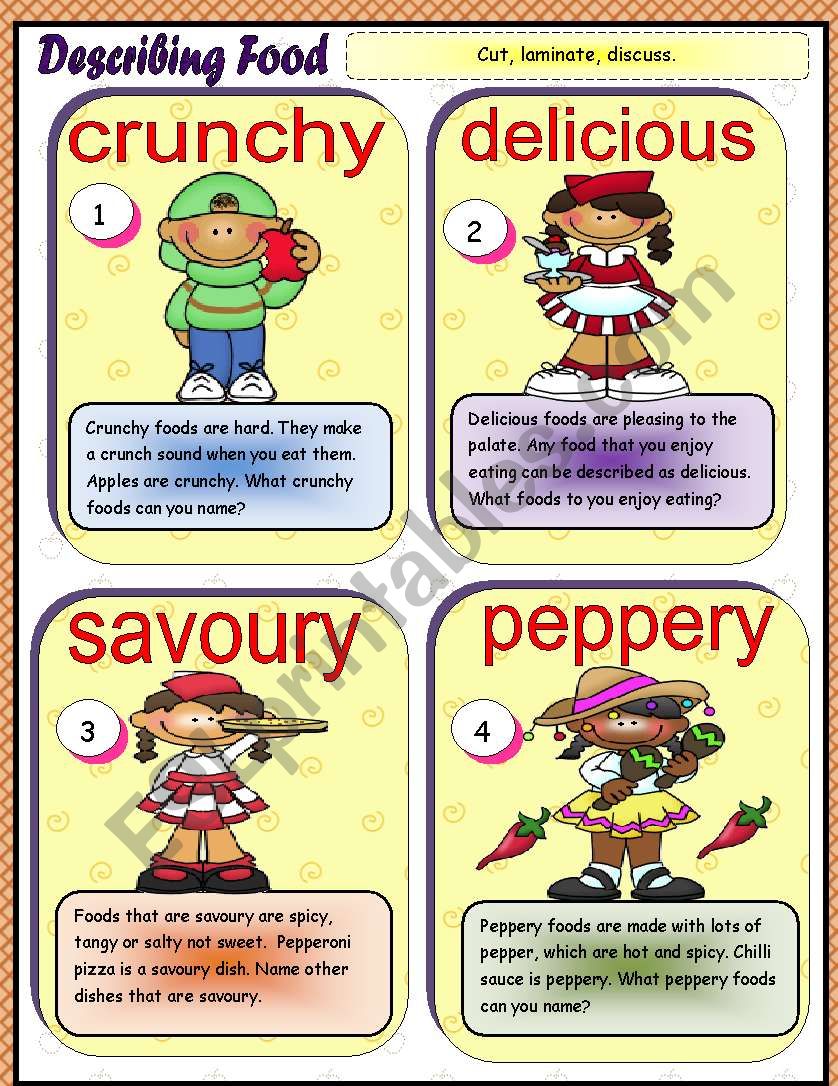 12 Adjective Conversation Cards - Editable