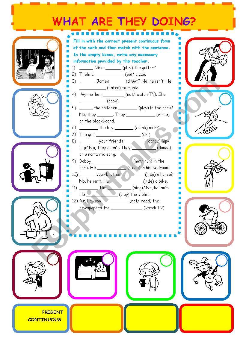 Present Continuous worksheet