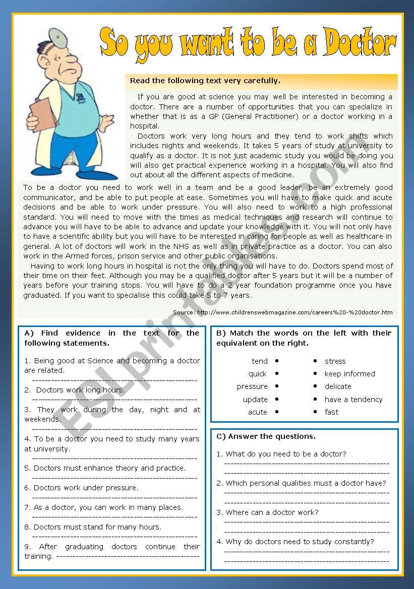 doctor-doctor-esl-worksheet-by-annaas