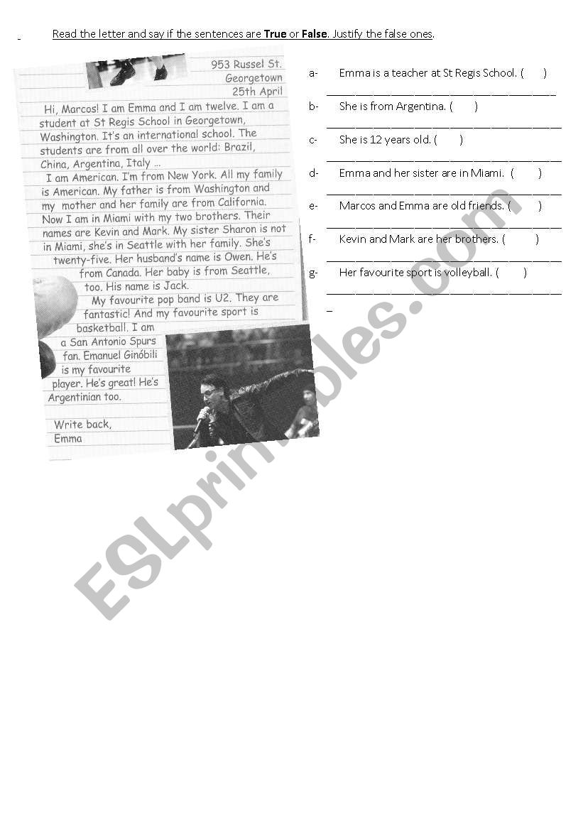 reading comprehension worksheet